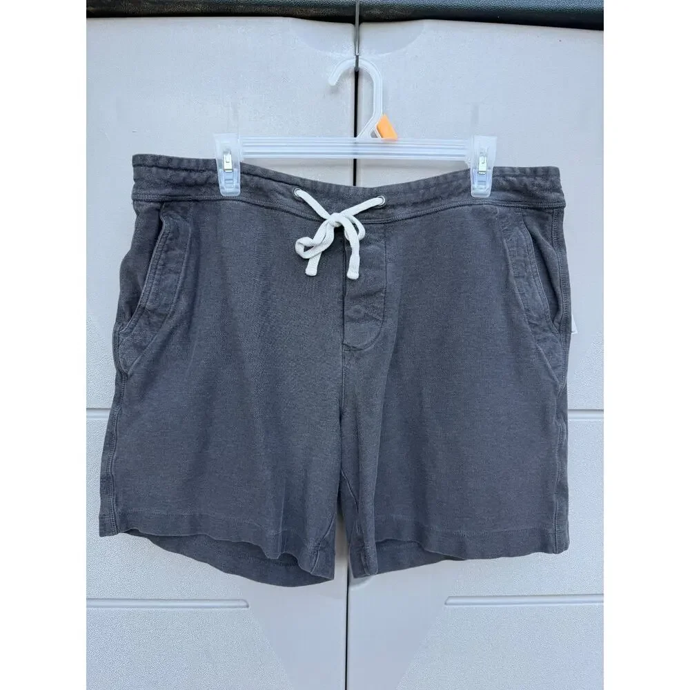 James Perse Gray Drawstring Lounge Sweat Shorts Men Sz 3 Cotton Casual Athleisur